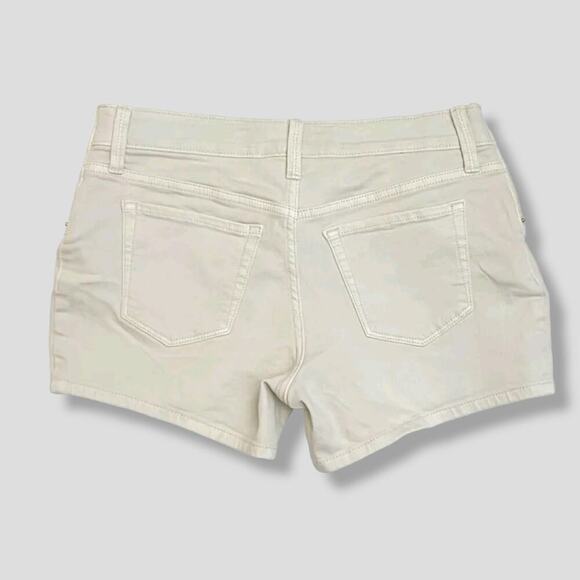 Isabel Maternity by Ingrid & Isabel Women's Maternity Midi Cream Denim Shorts - Picture 2 of 6